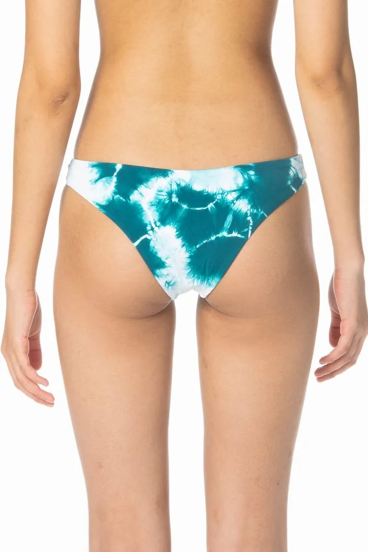Aqua Tie Dye Seamless Cheeky Bikini Bottoms