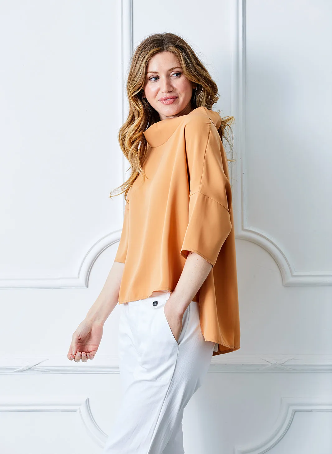 Audrey Cowl Neck Relaxed Fit Top
