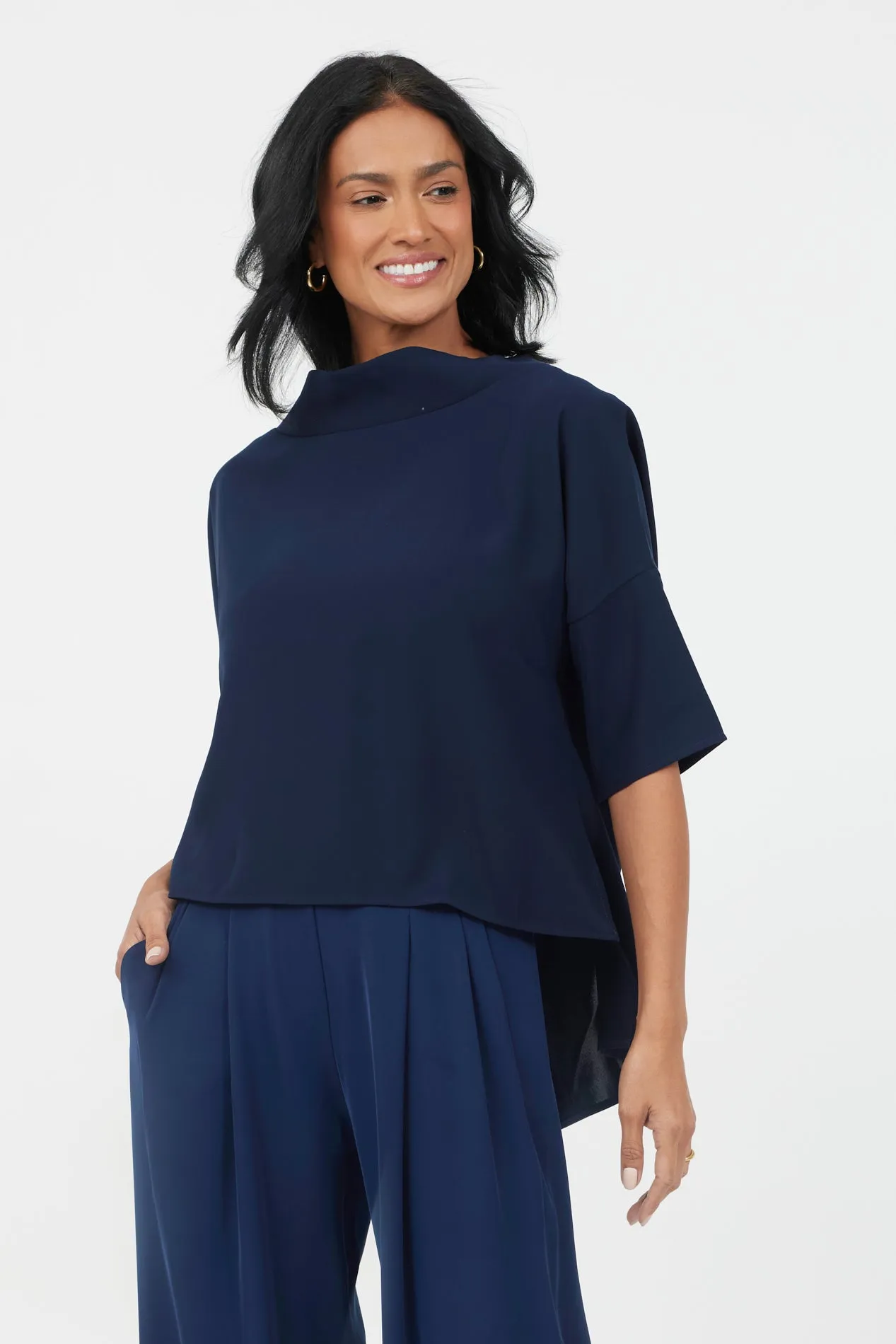 Audrey Cowl Neck Relaxed Fit Top