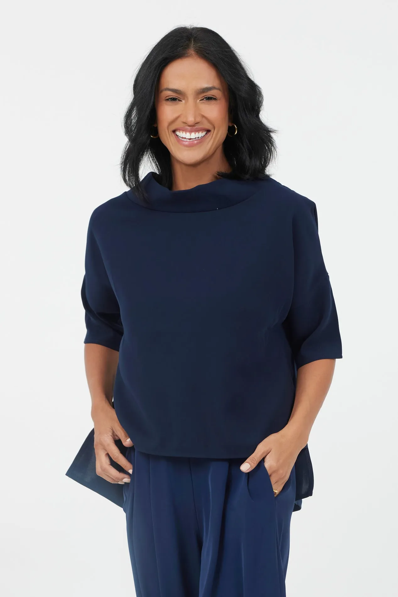 Audrey Cowl Neck Relaxed Fit Top