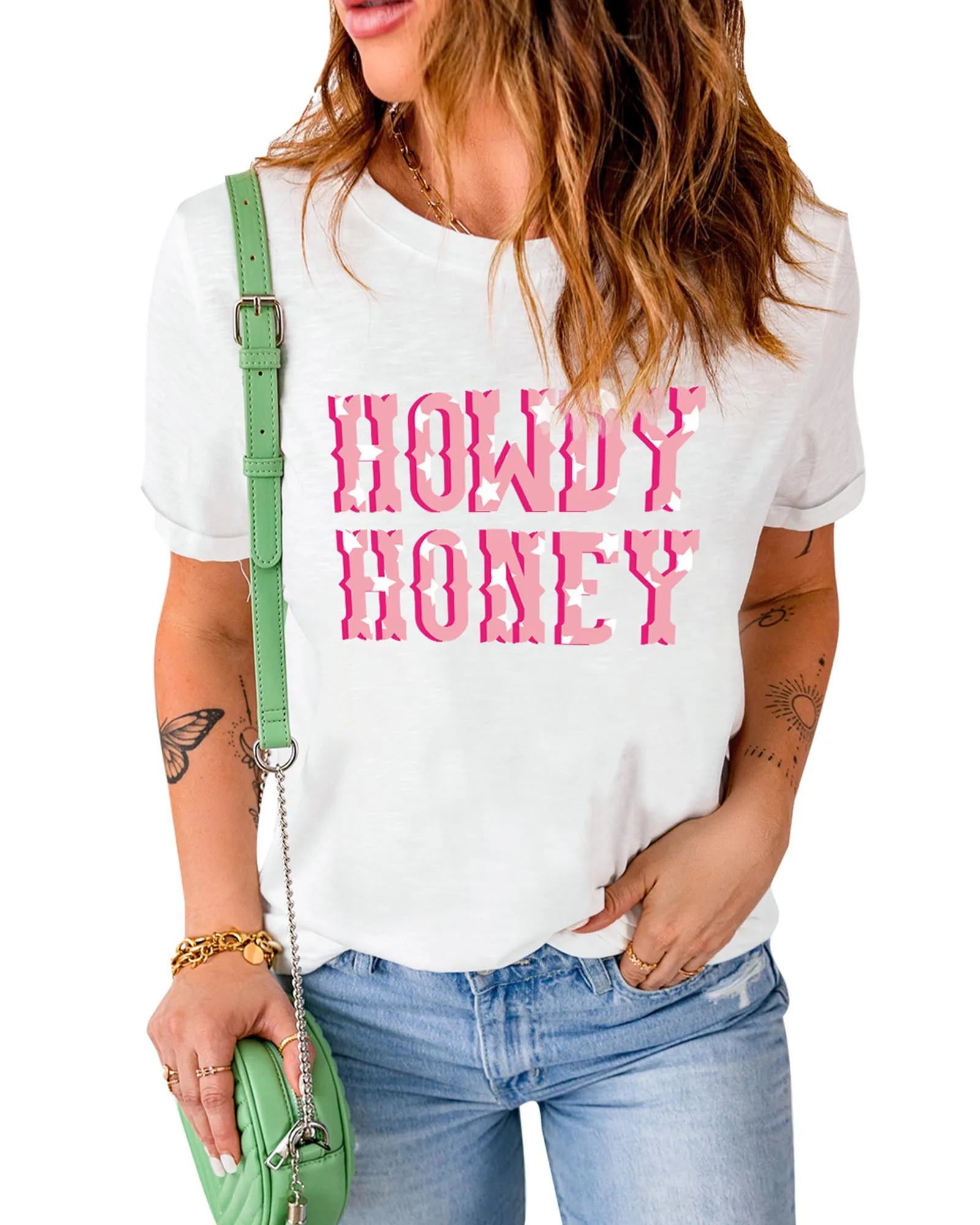 Azura Exchange Star Graphic Print Short Sleeve T-Shirt - M