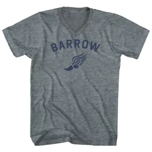 Barrow Running Track Winged Foot Tri-Blend V-neck Womens Junior Cut T-shirt