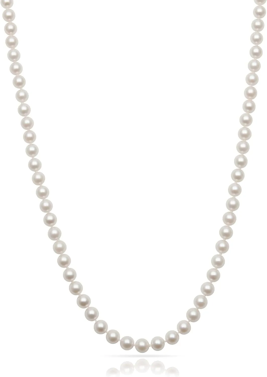 Belacqua Cultured Freshwater Pearl 16" to 36" Necklace for Women | Sterling Silver Single Strand Fishhook | Jewelry for Her | Gift Box Included