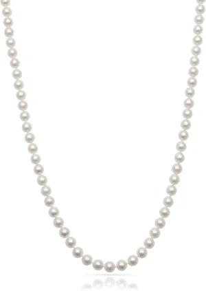 Belacqua Cultured Freshwater Pearl 16" to 36" Necklace for Women | Sterling Silver Single Strand Fishhook | Jewelry for Her | Gift Box Included