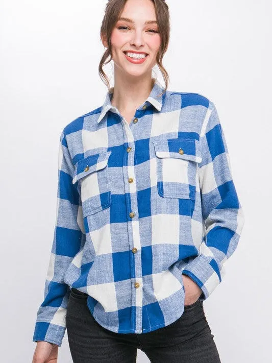 Better in Plaid Lightweight Button-up Long-Sleeve Shirt