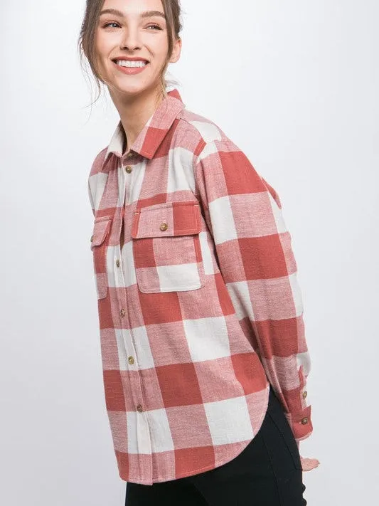 Better in Plaid Lightweight Button-up Long-Sleeve Shirt