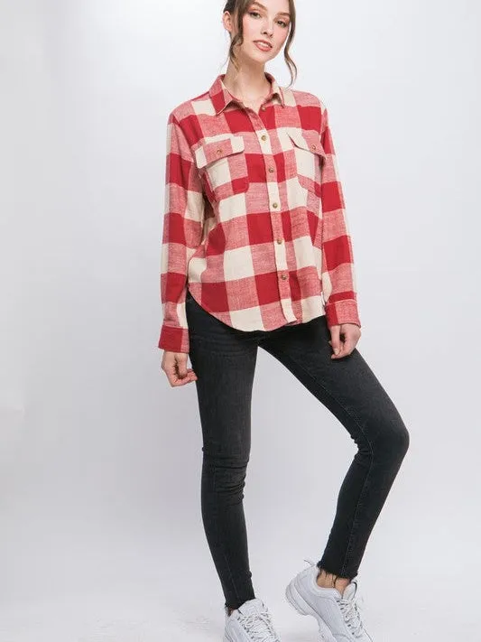 Better in Plaid Lightweight Button-up Long-Sleeve Shirt