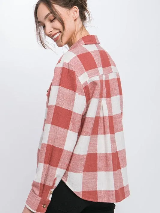 Better in Plaid Lightweight Button-up Long-Sleeve Shirt