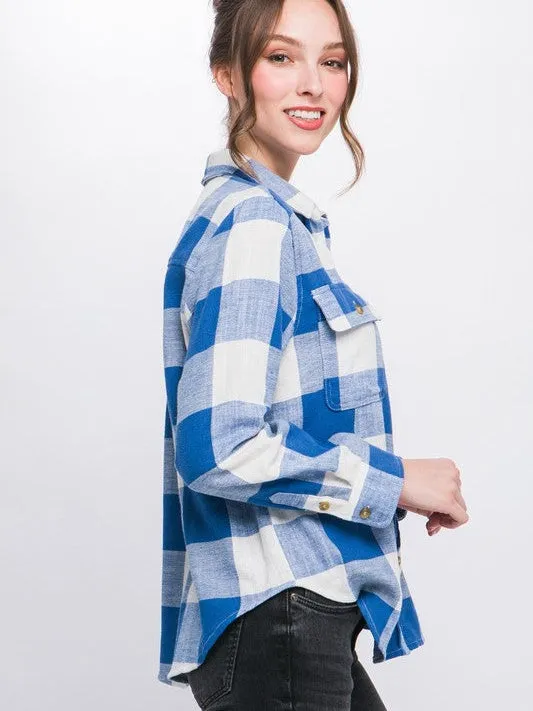 Better in Plaid Lightweight Button-up Long-Sleeve Shirt