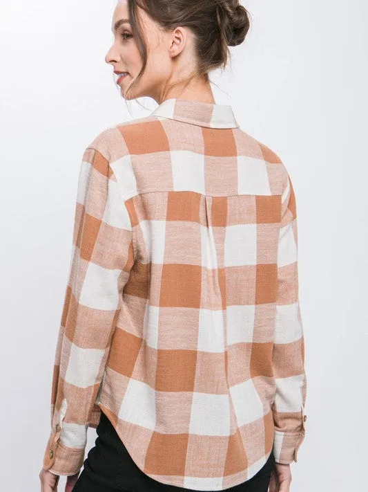 Better in Plaid Lightweight Button-up Long-Sleeve Shirt