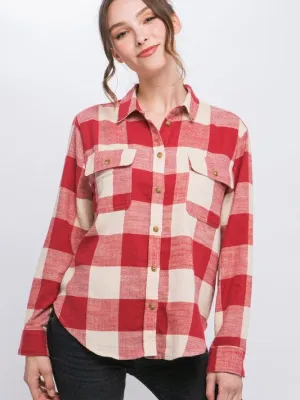 Better in Plaid Lightweight Button-up Long-Sleeve Shirt