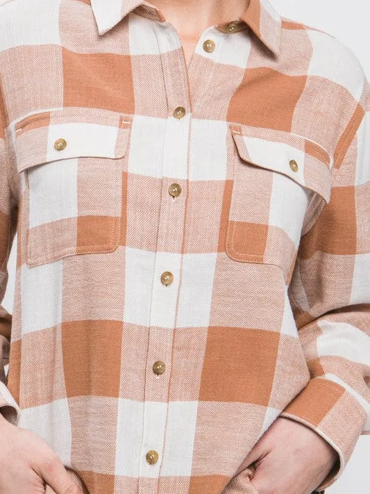 Better in Plaid Lightweight Button-up Long-Sleeve Shirt