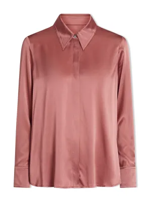Blush Skyla silk satin shirt