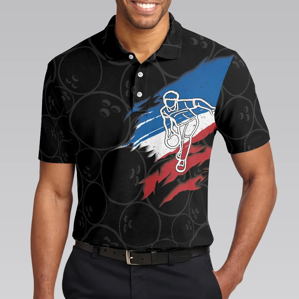 Bowling Men Polo Shirt - I Beat People With Three Fingers Bowling Polo Shirt, Black Polo Style Bowling Shirt For Men - Perfect Gift For Friend, Family, Bowling Lover