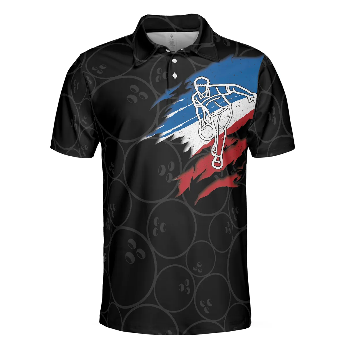 Bowling Men Polo Shirt - I Beat People With Three Fingers Bowling Polo Shirt, Black Polo Style Bowling Shirt For Men - Perfect Gift For Friend, Family, Bowling Lover