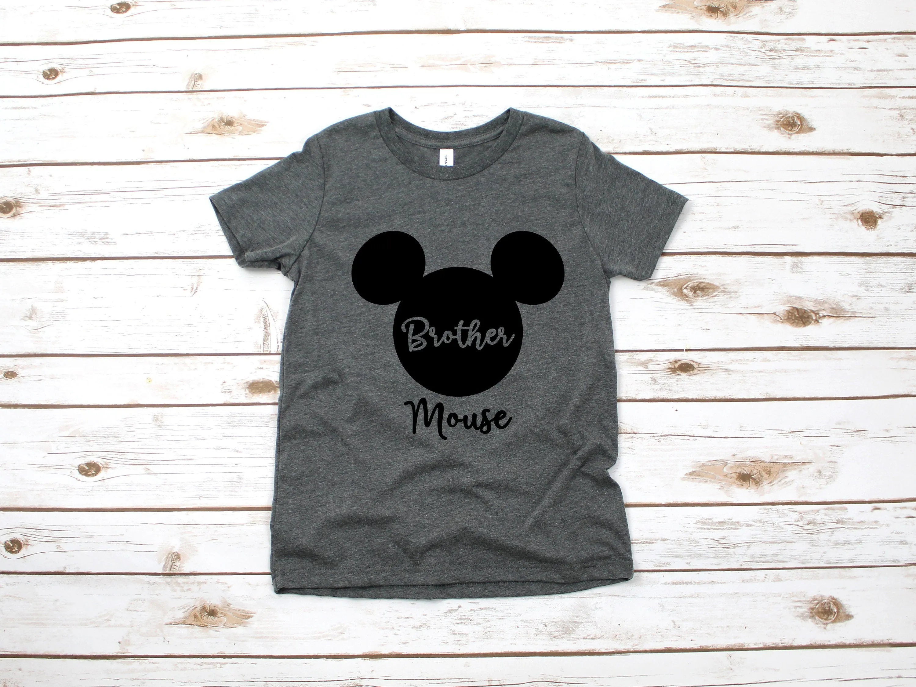 Brother Mouse Mickey Kids T Shirt - Infant Toddler Youth Mickey Shirt - Disney Kids Shirts - Family Matching