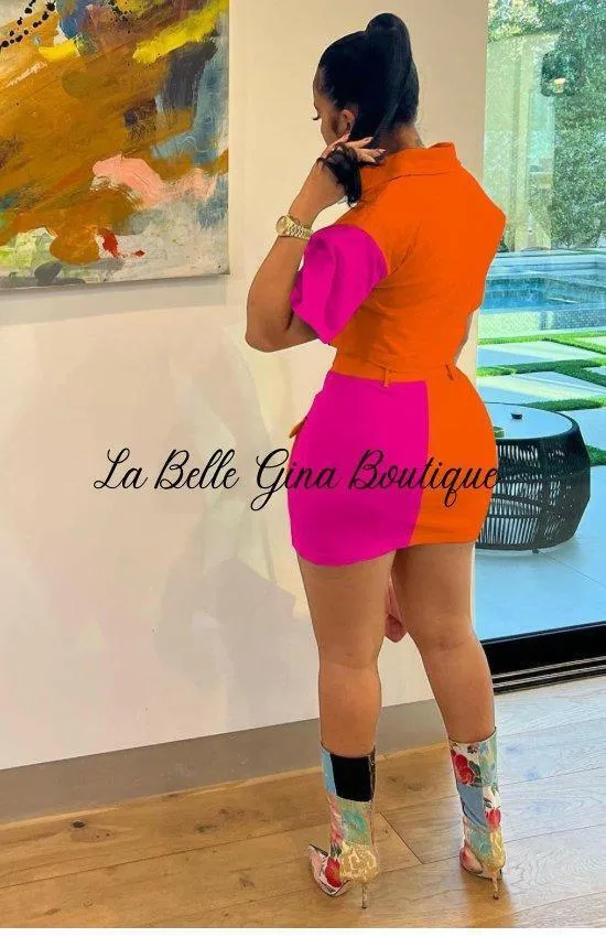 Camille Double Pocket short sleeve set-FINAL SALE
