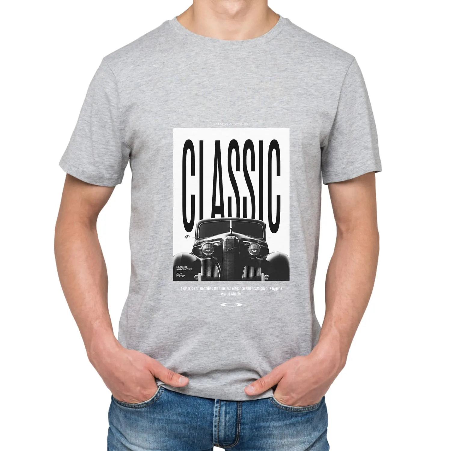 Classic Mens cotton printed T-shirt