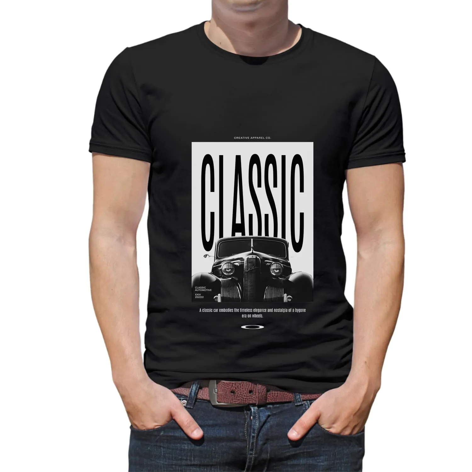 Classic Mens cotton printed T-shirt