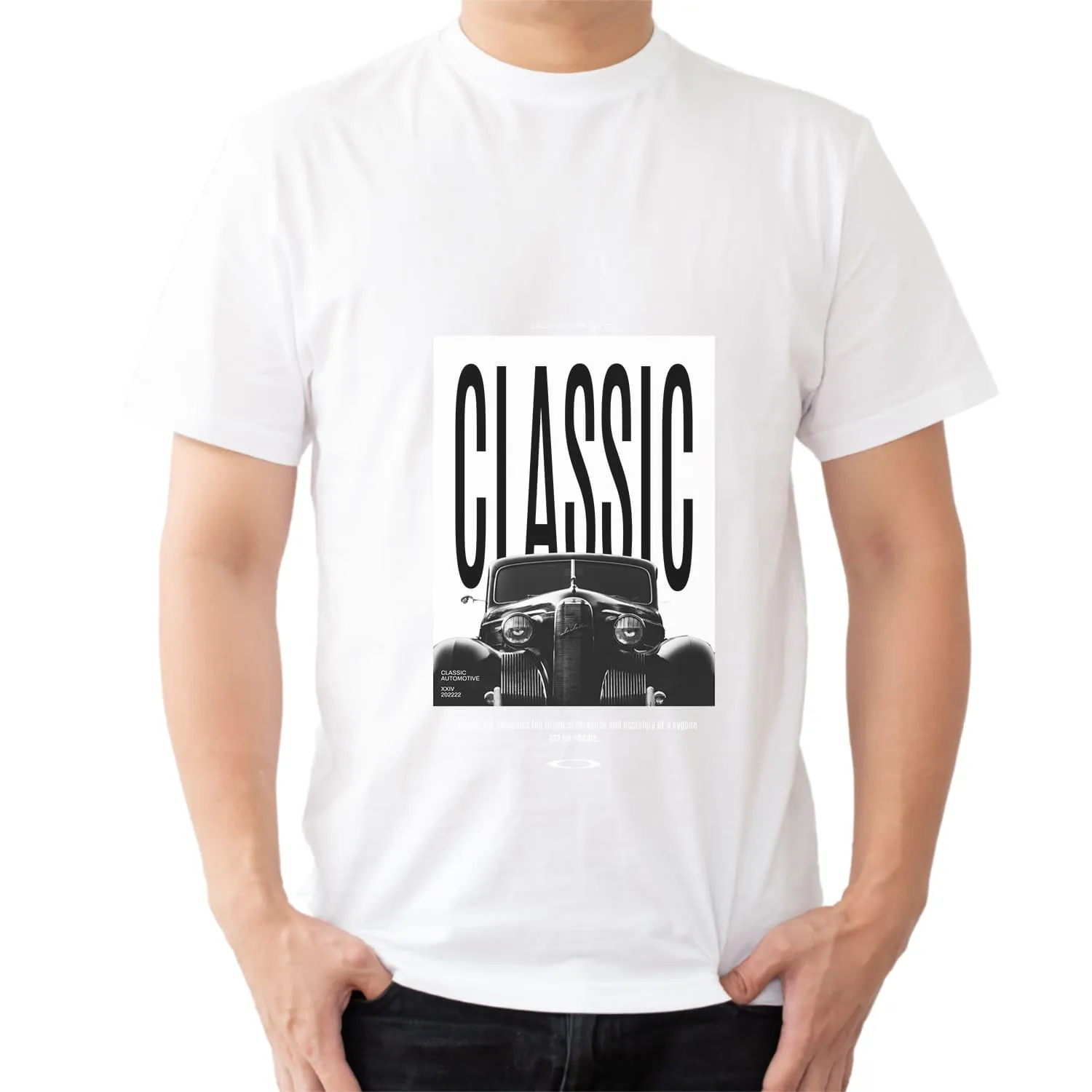 Classic Mens cotton printed T-shirt