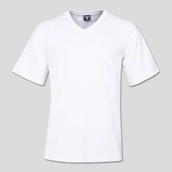 Combed Cotton V-Neck T-Shirt - Mens