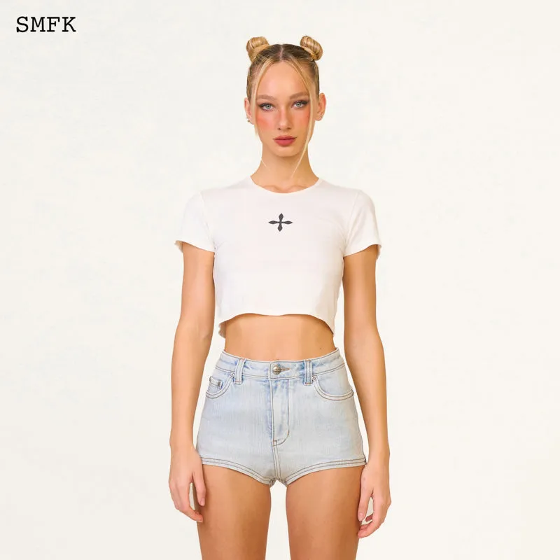 Compass Cross Classic Sporty Tights Tee In White