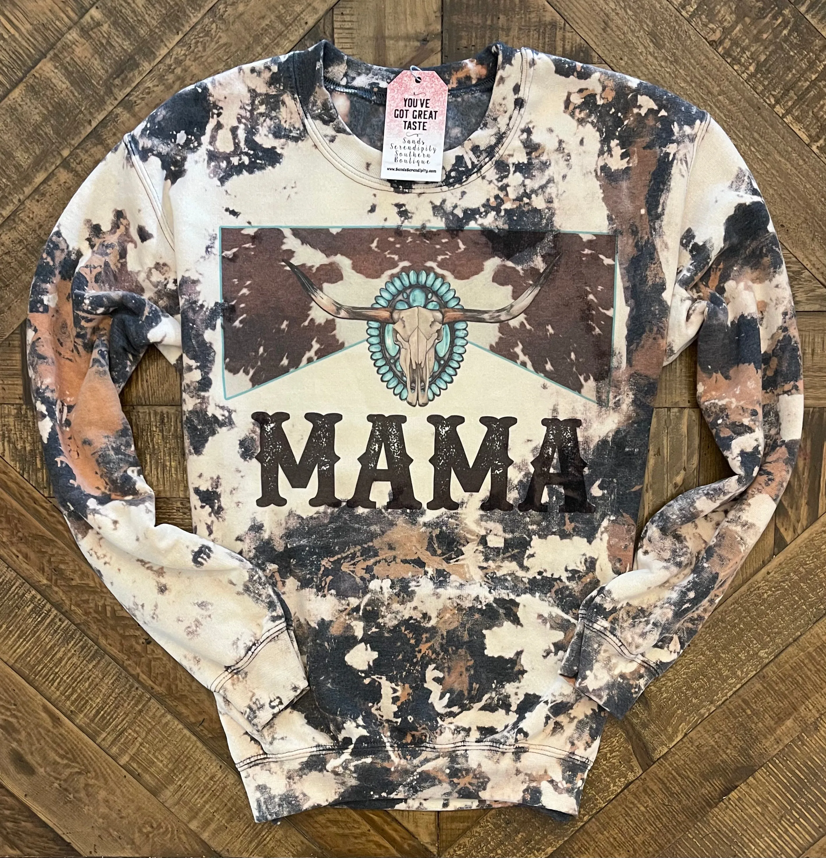 Cowhide Mama Sweatshirt 🐮