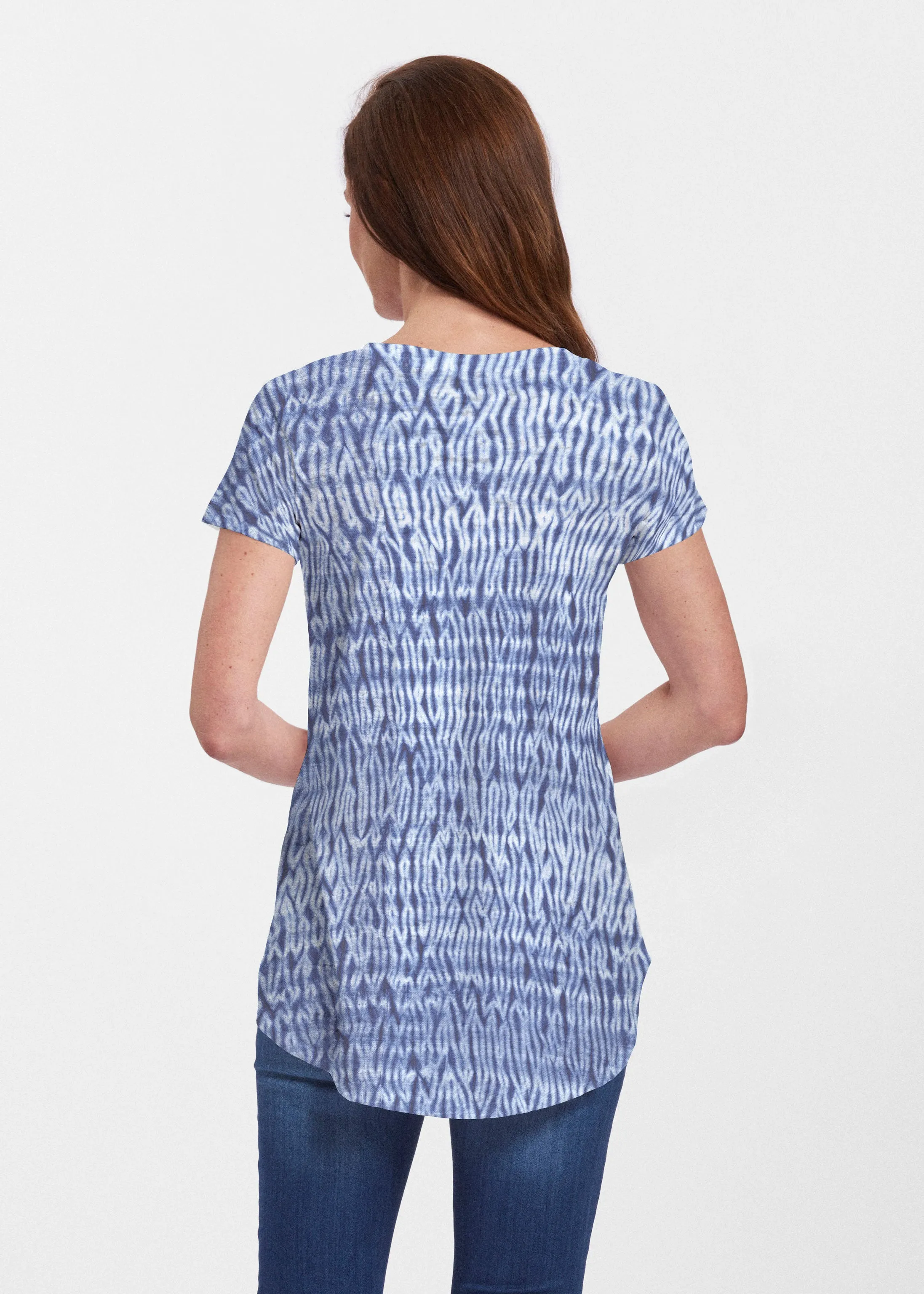 Dandelion Dream (14169) ~ Signature Short Sleeve Scoop Neck Flowy Tunic