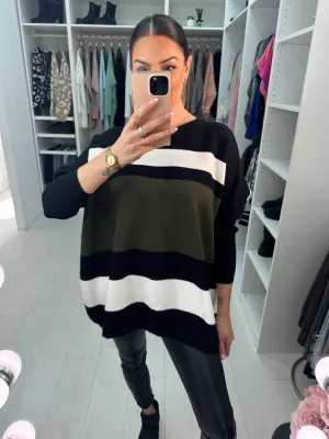 Denley Striped Soft Oversized Jumper