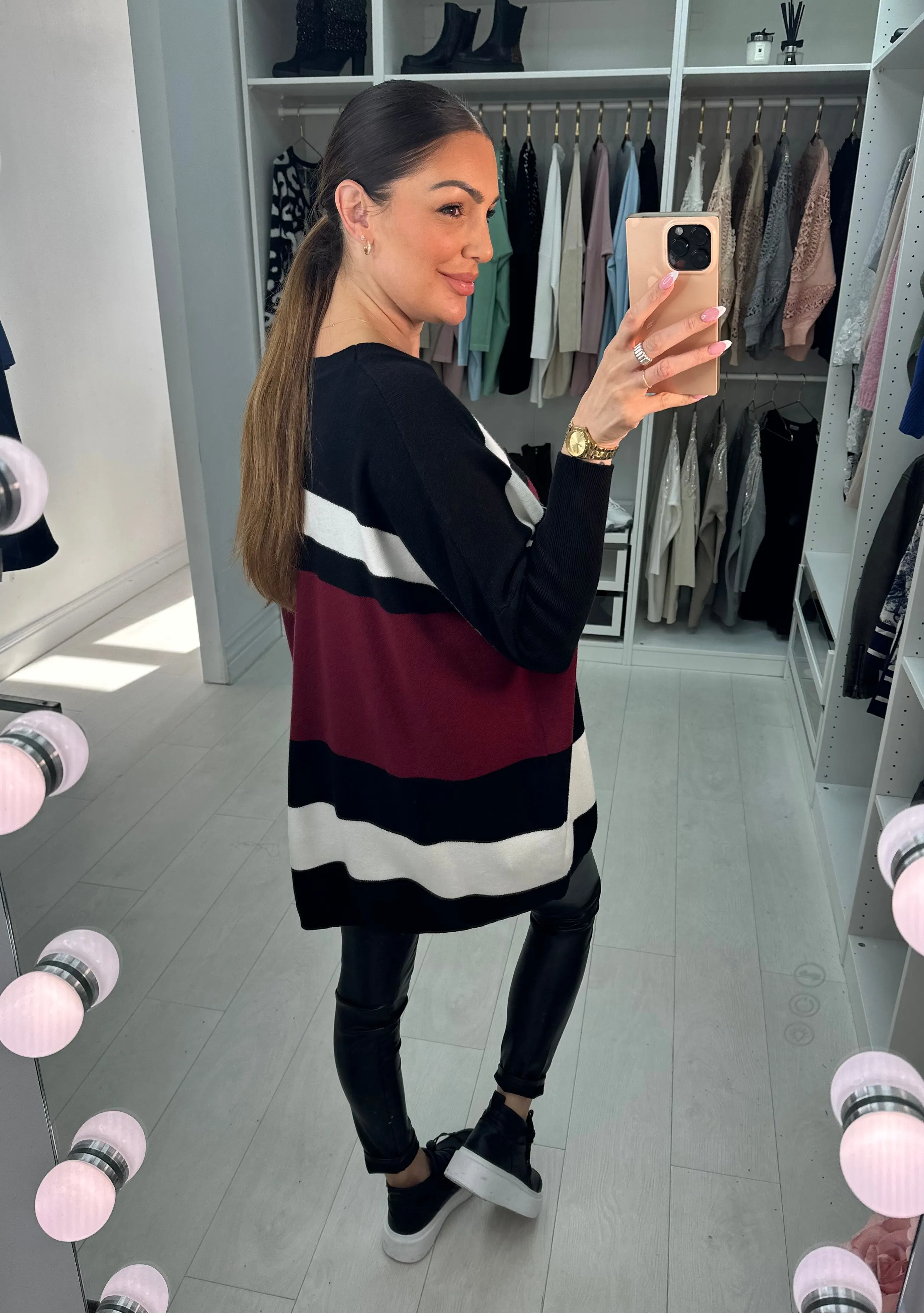 Denley Striped Soft Oversized Jumper
