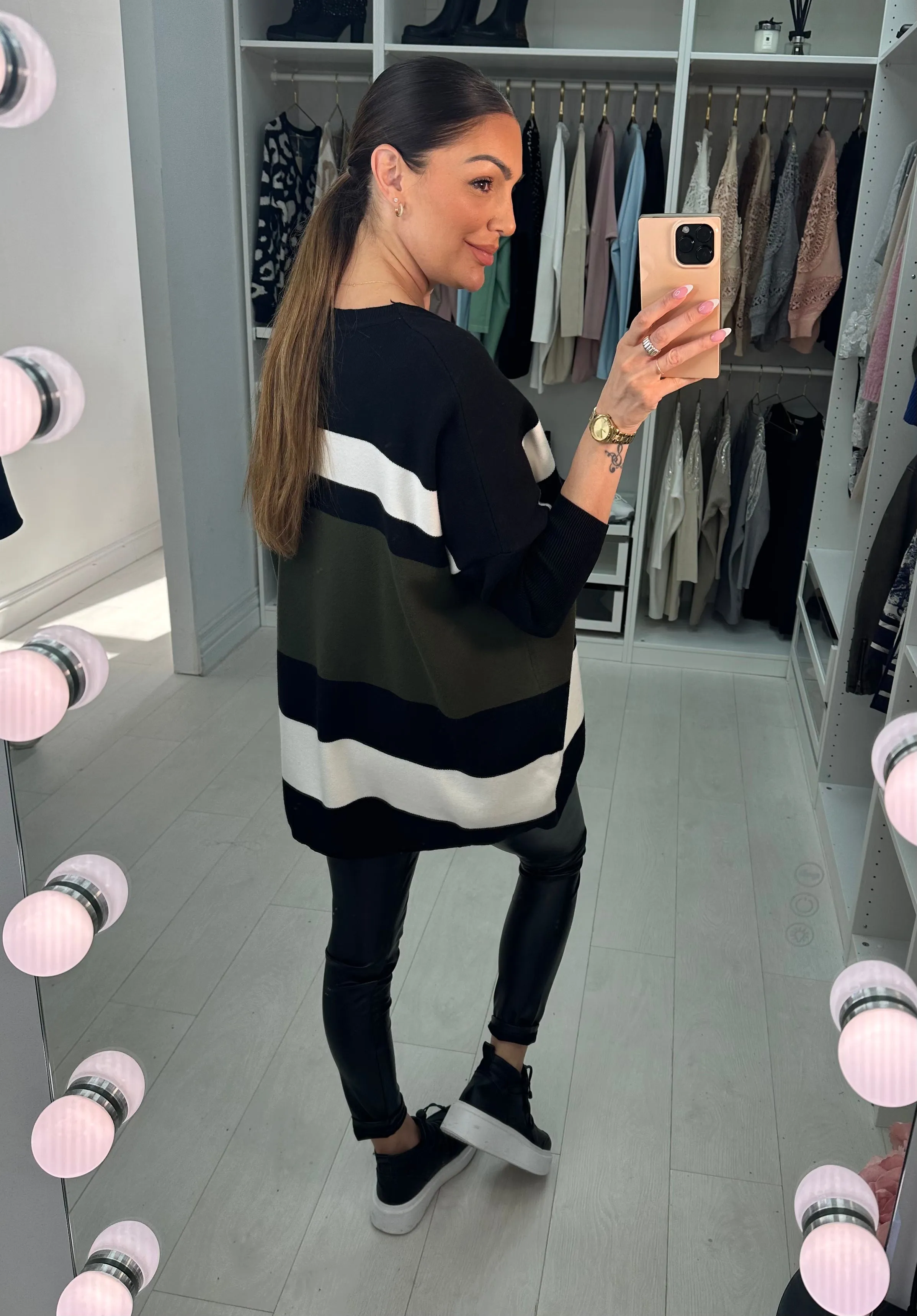 Denley Striped Soft Oversized Jumper