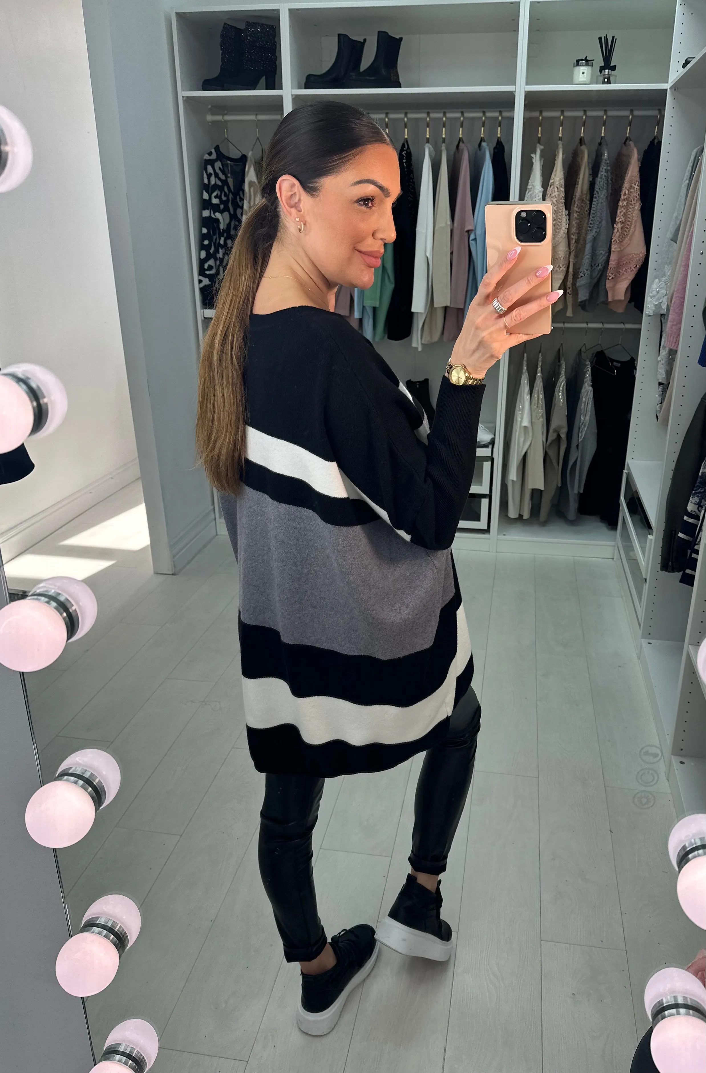 Denley Striped Soft Oversized Jumper