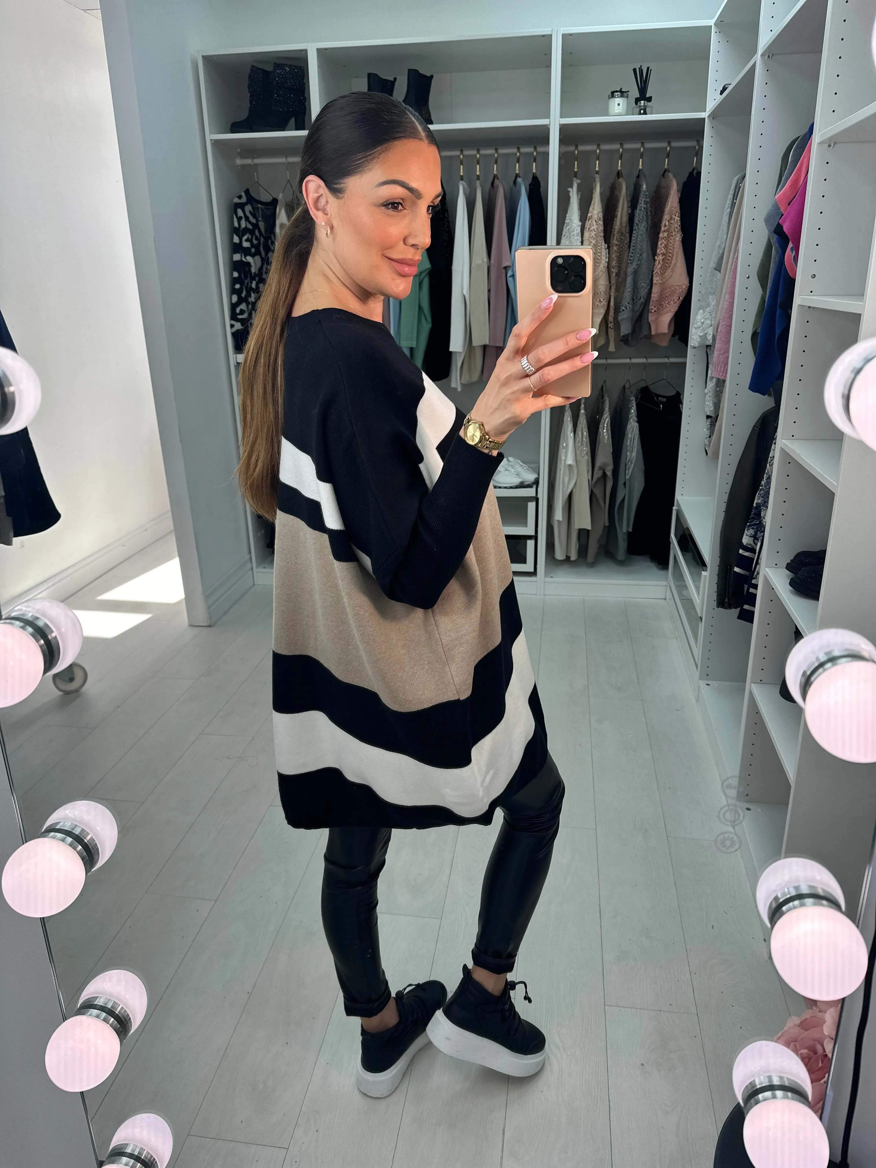 Denley Striped Soft Oversized Jumper