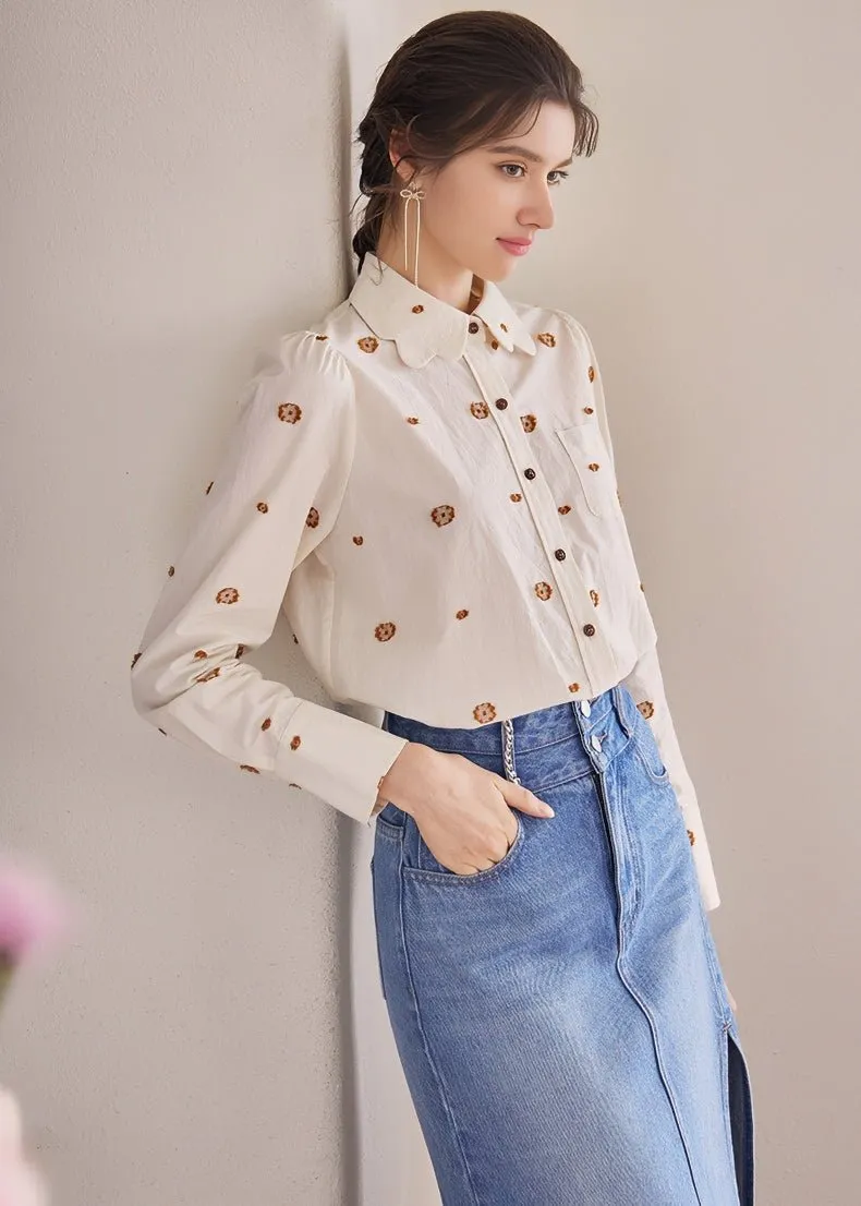DESIGNER COLLAR EMBROIDERED SHIRT