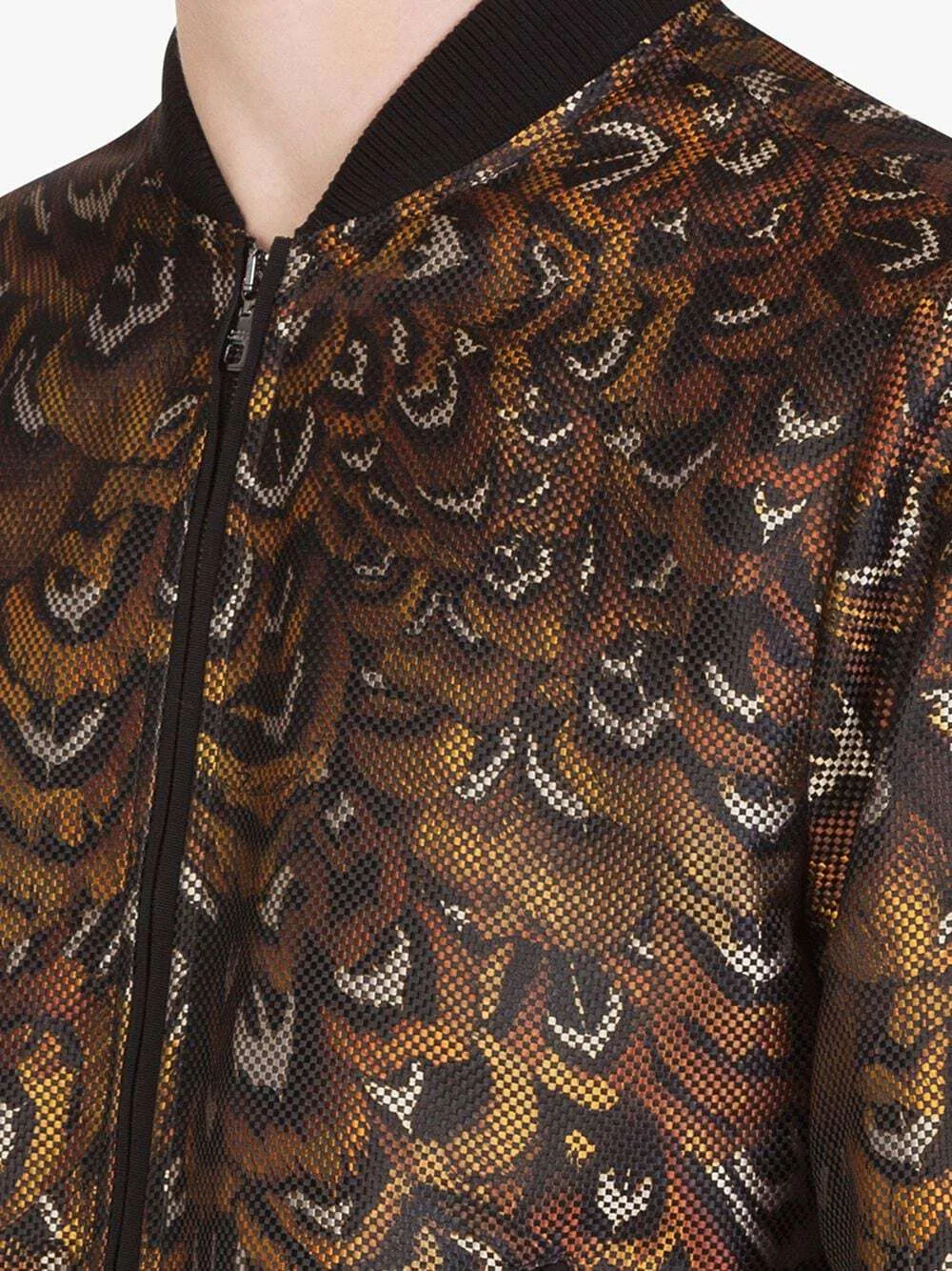 Feather-Print Bomber Jacket