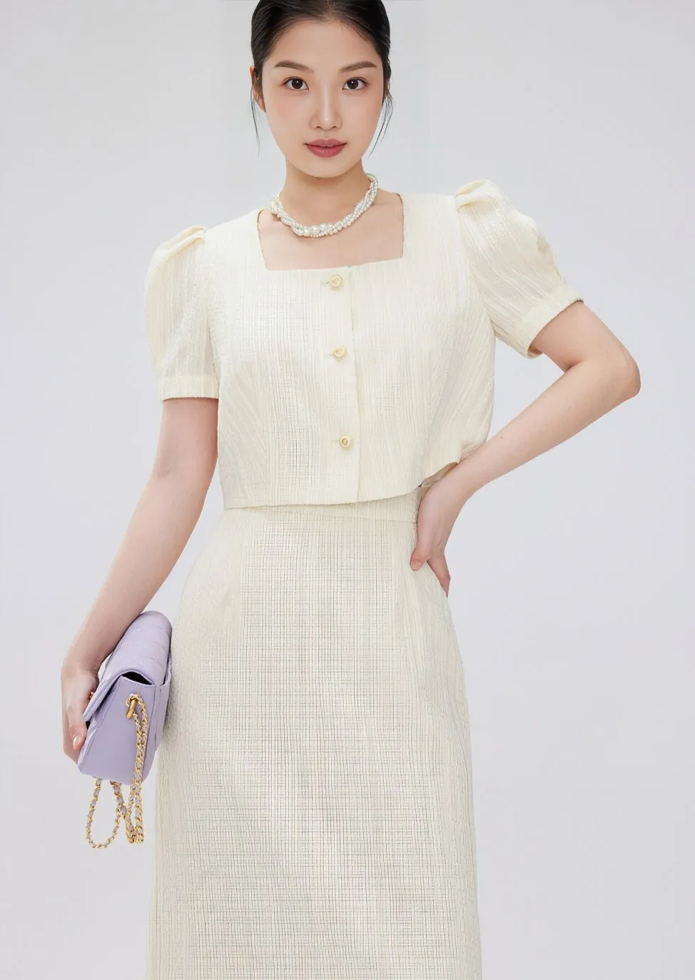 FRENCH NICHE DESIGN PUFF SLEEVE SHIRT