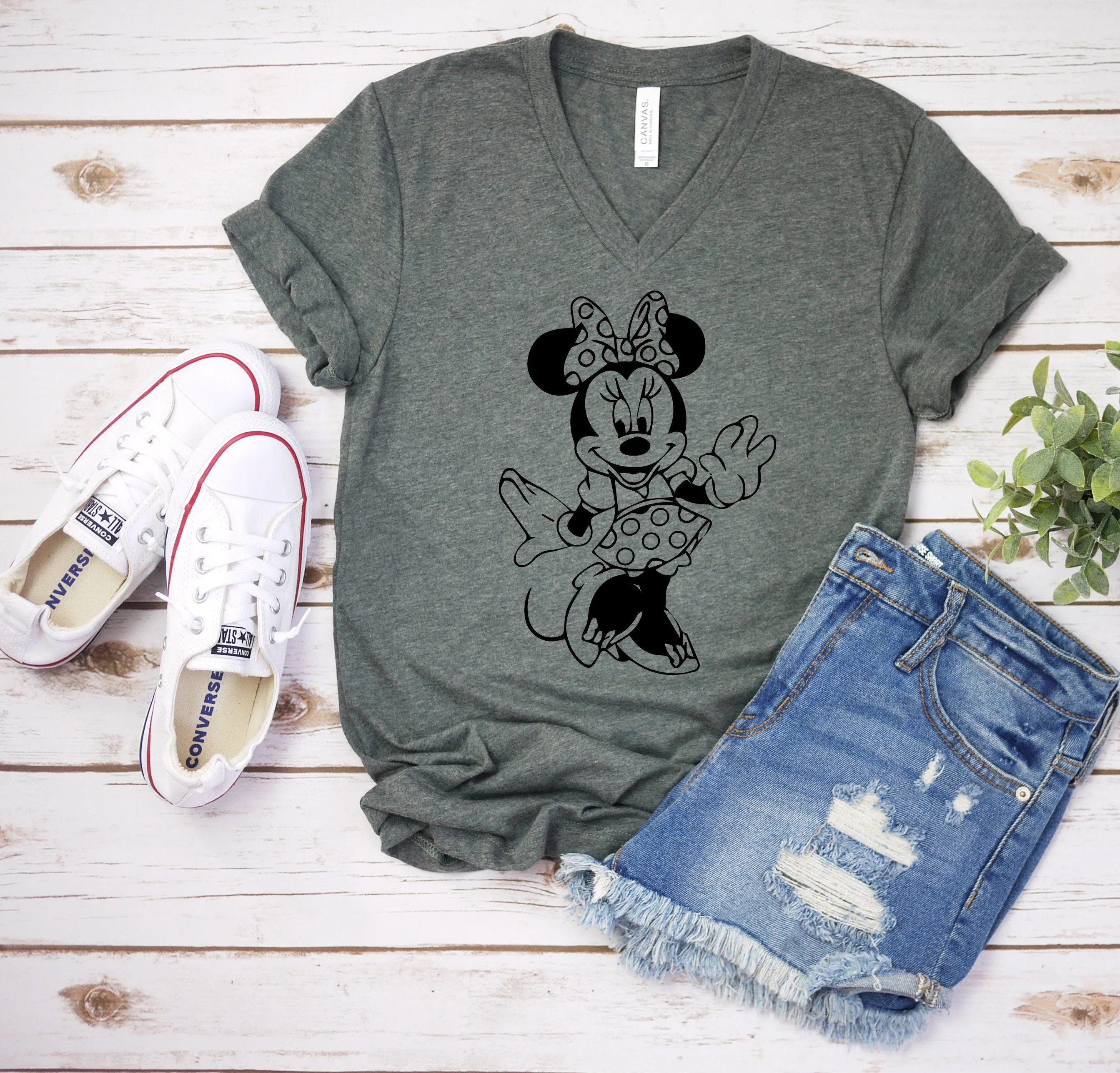 Full Body Minnie Mouse T Shirt- Custom Minnie Mouse T Shirt - Minnie Silhouette