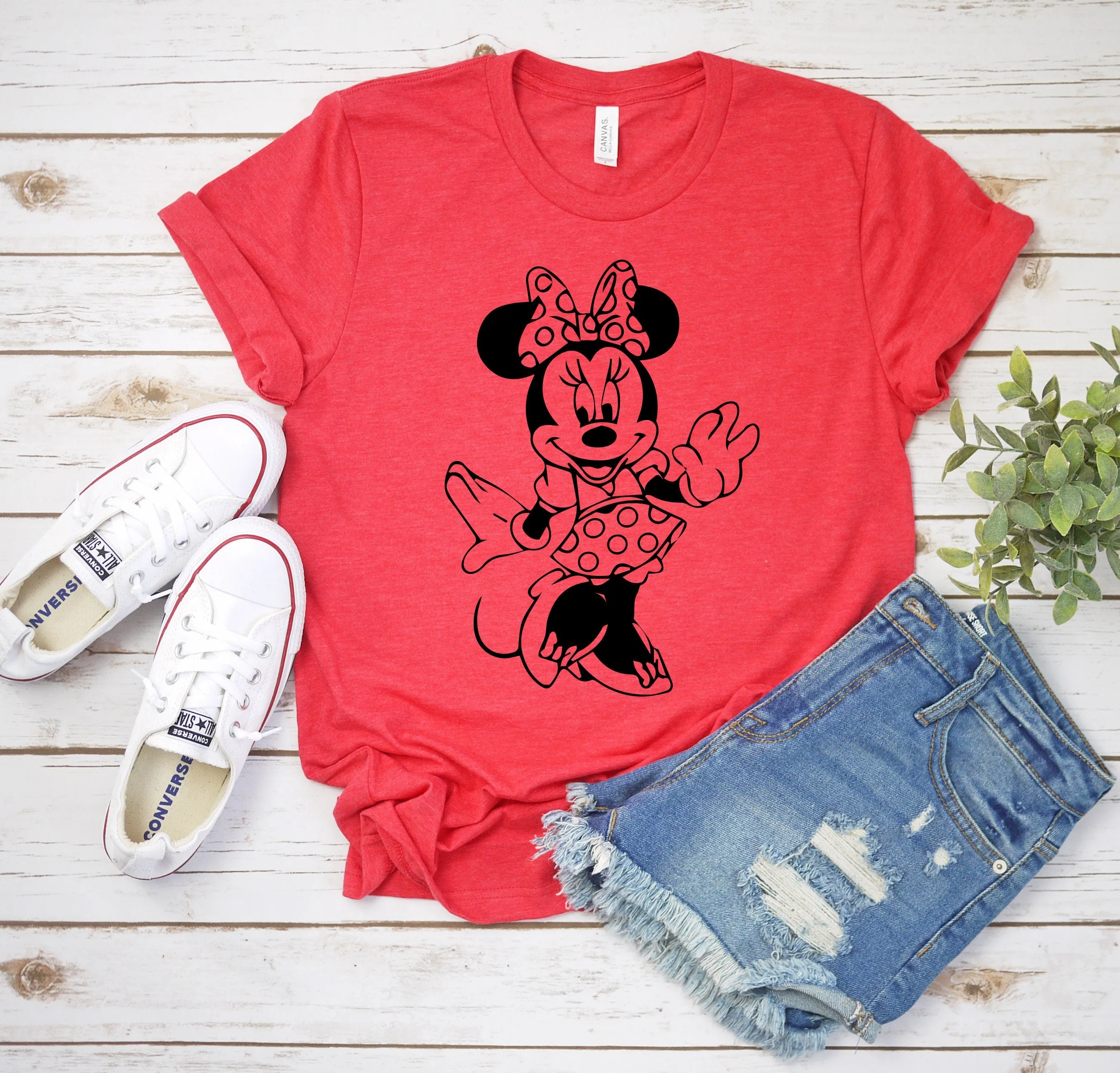 Full Body Minnie Mouse T Shirt- Custom Minnie Mouse T Shirt - Minnie Silhouette