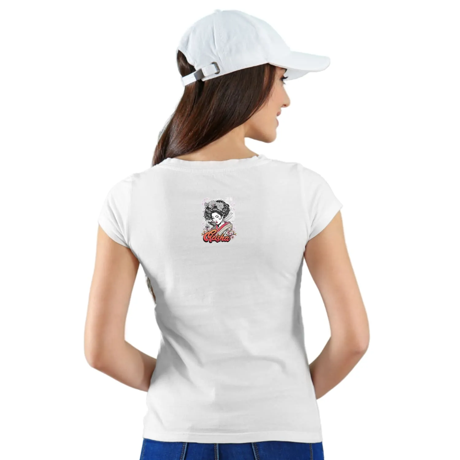 Geisha Womens cotton printed T-shirt
