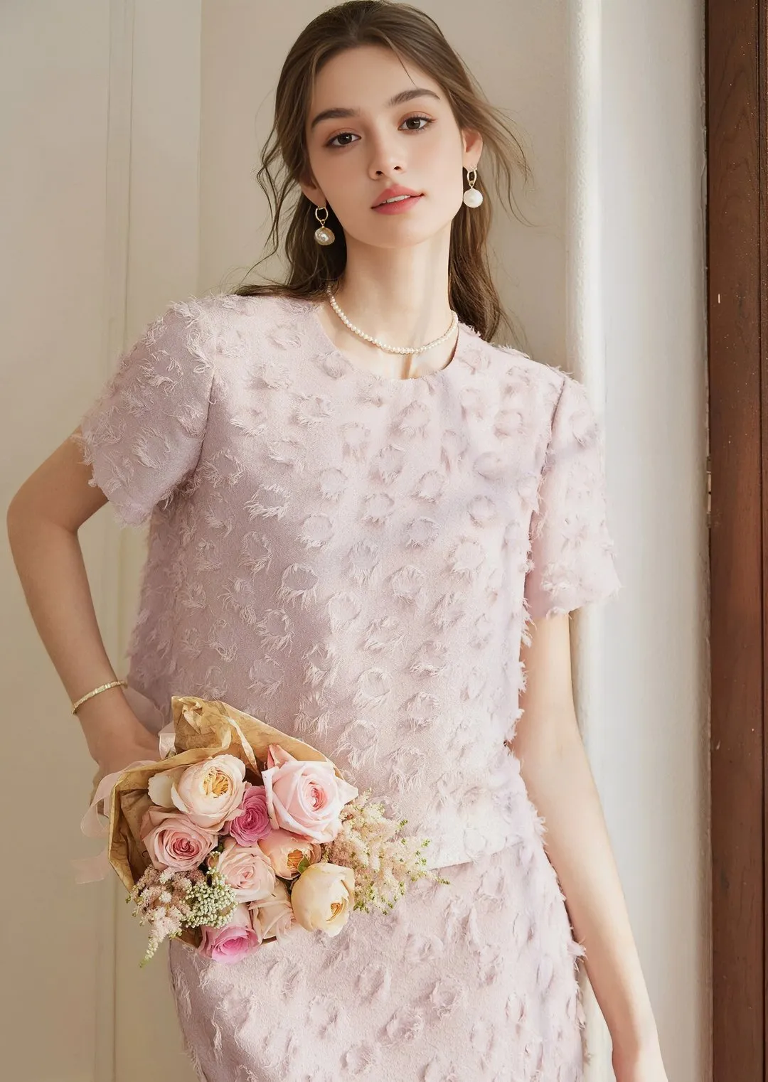 GENTLE PINK TASSEL TOPS