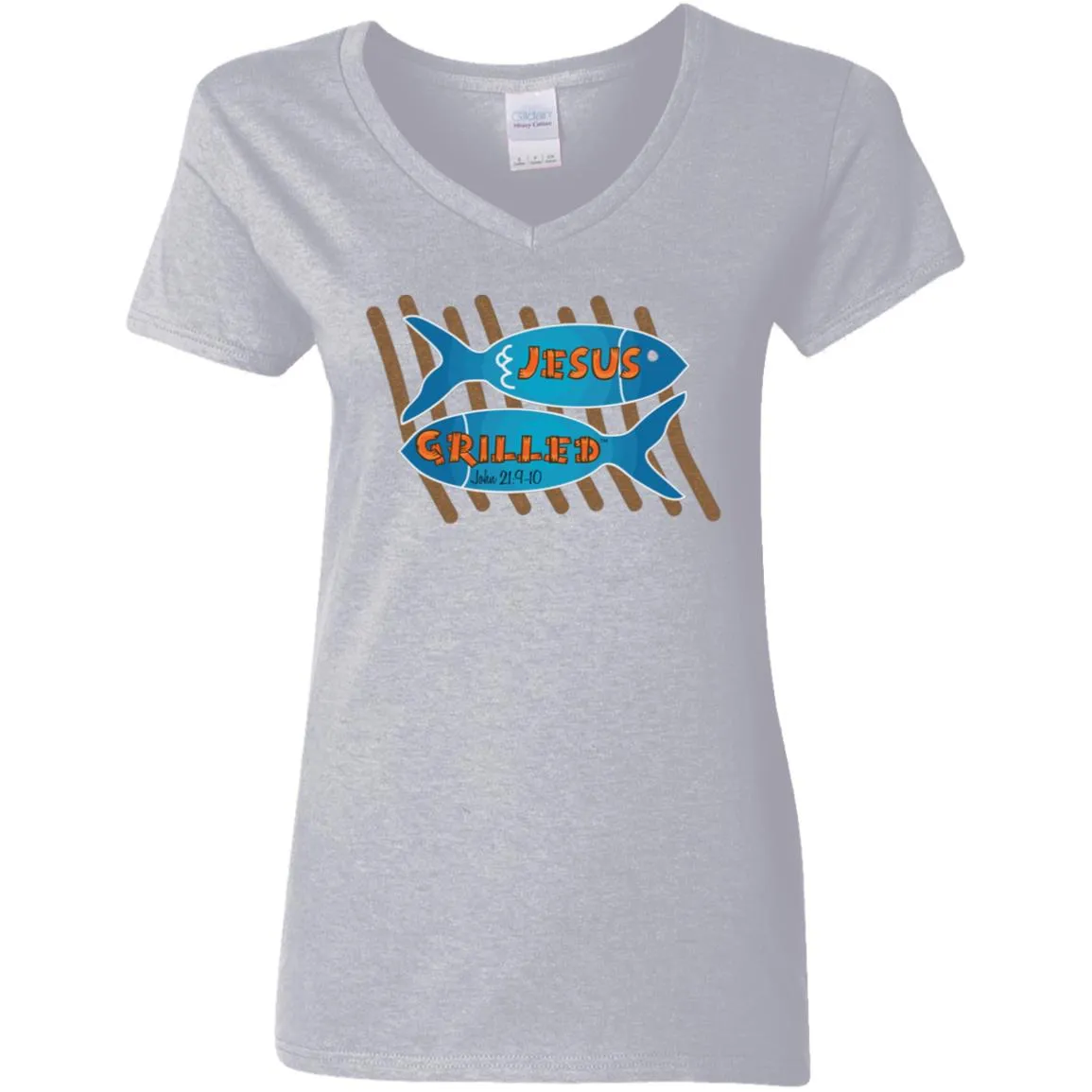 Grilled Fish - Women's V-Neck T-Shirt