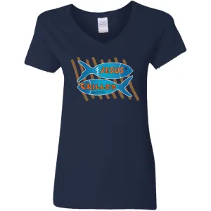 Grilled Fish - Women's V-Neck T-Shirt
