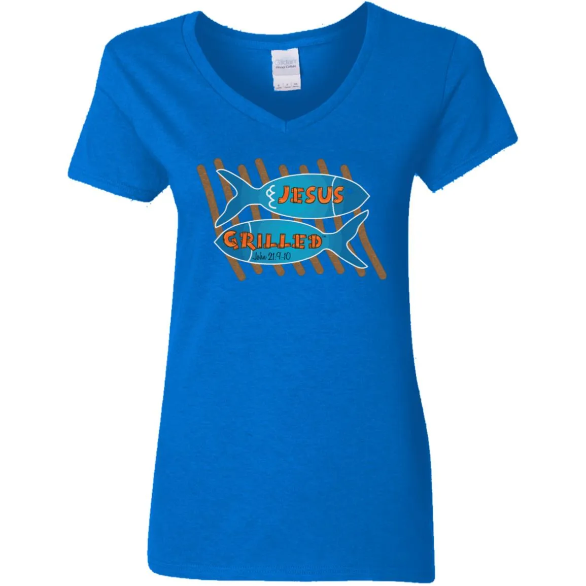 Grilled Fish - Women's V-Neck T-Shirt