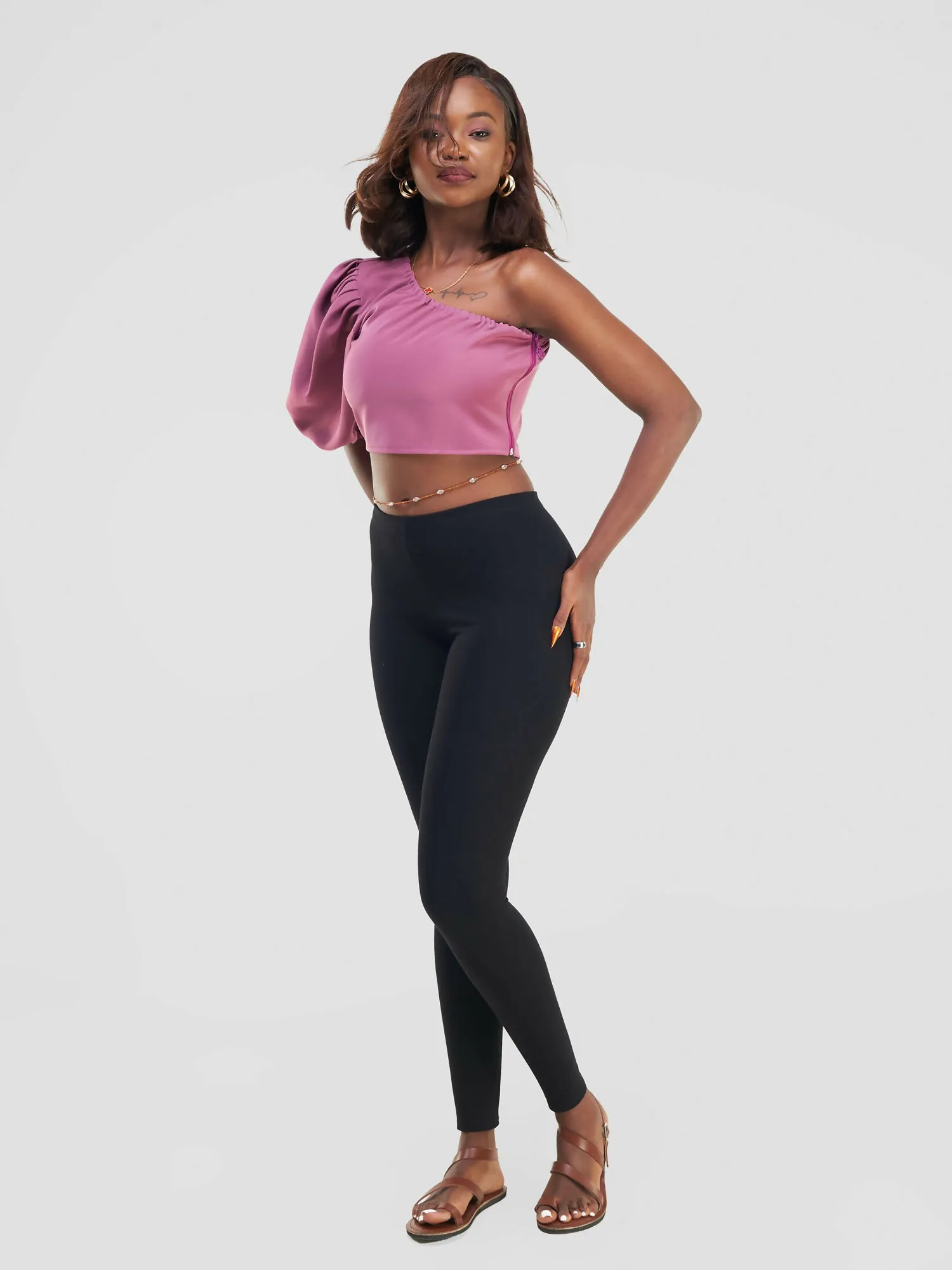 Hasna One Shoulder Top - Lilac