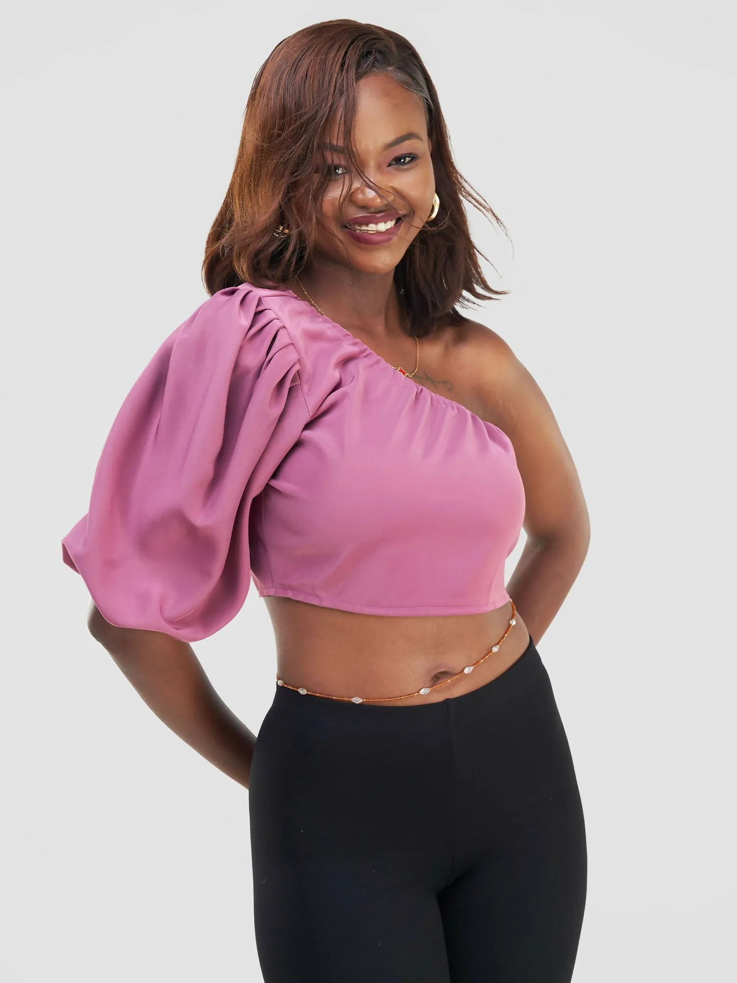 Hasna One Shoulder Top - Lilac