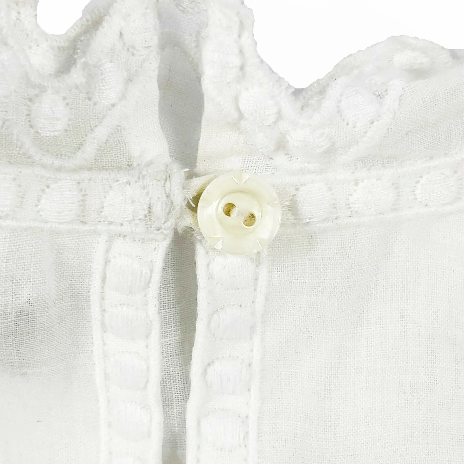Isabel Marant - 18 Nust White High-Neck Sleeveless Embroidered Blouse - 34 US XS