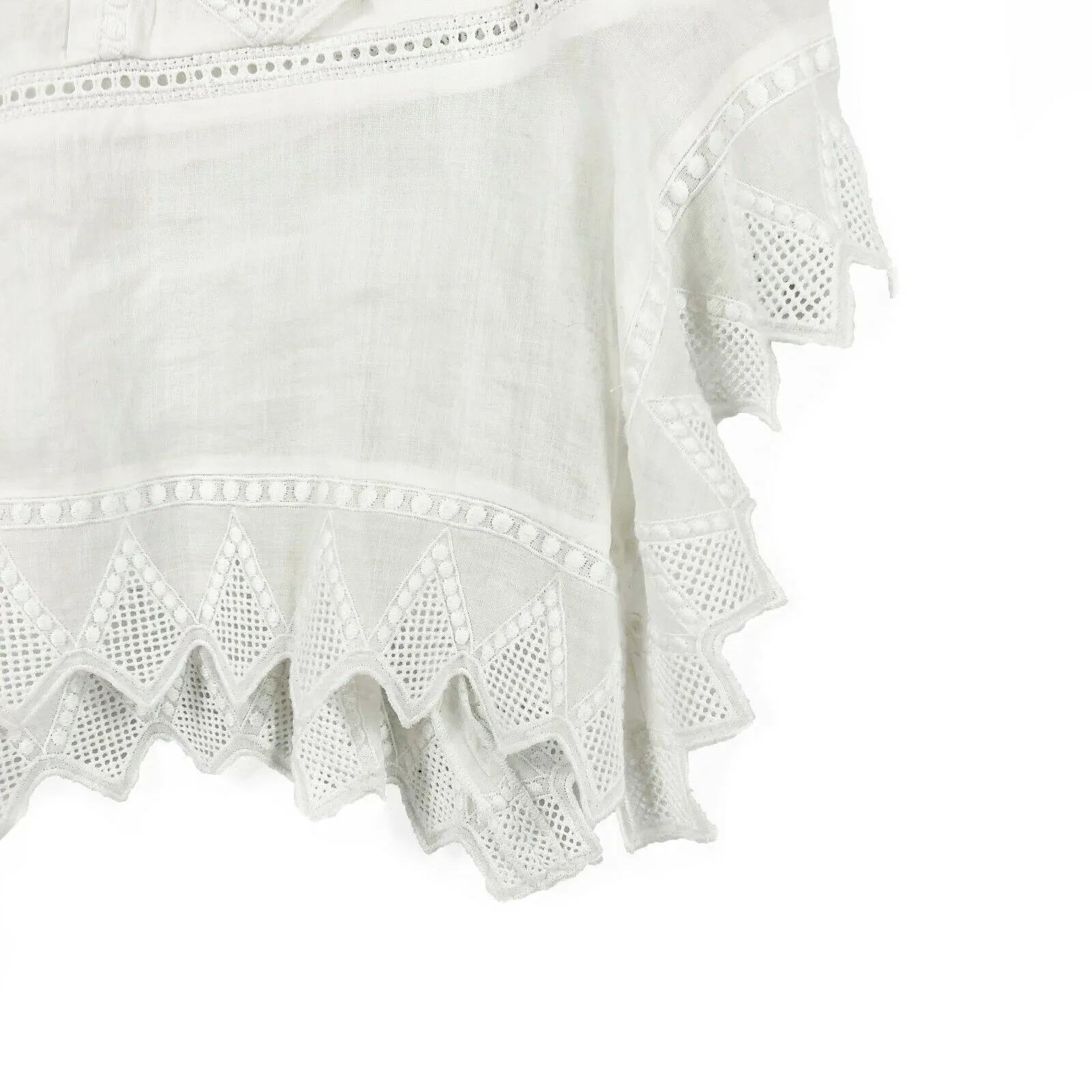 Isabel Marant - 18 Nust White High-Neck Sleeveless Embroidered Blouse - 34 US XS