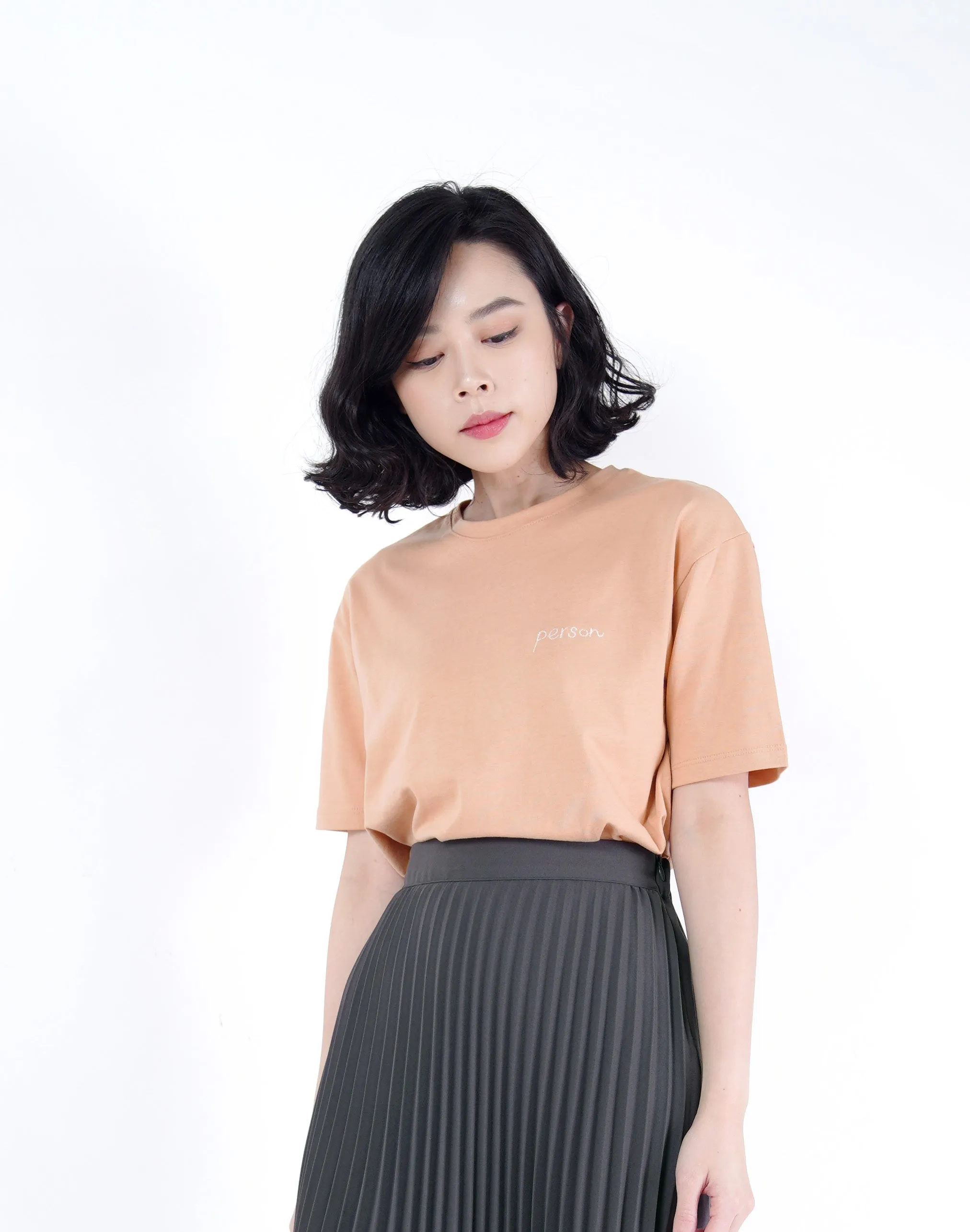 Ivory spring shirt satin blouse