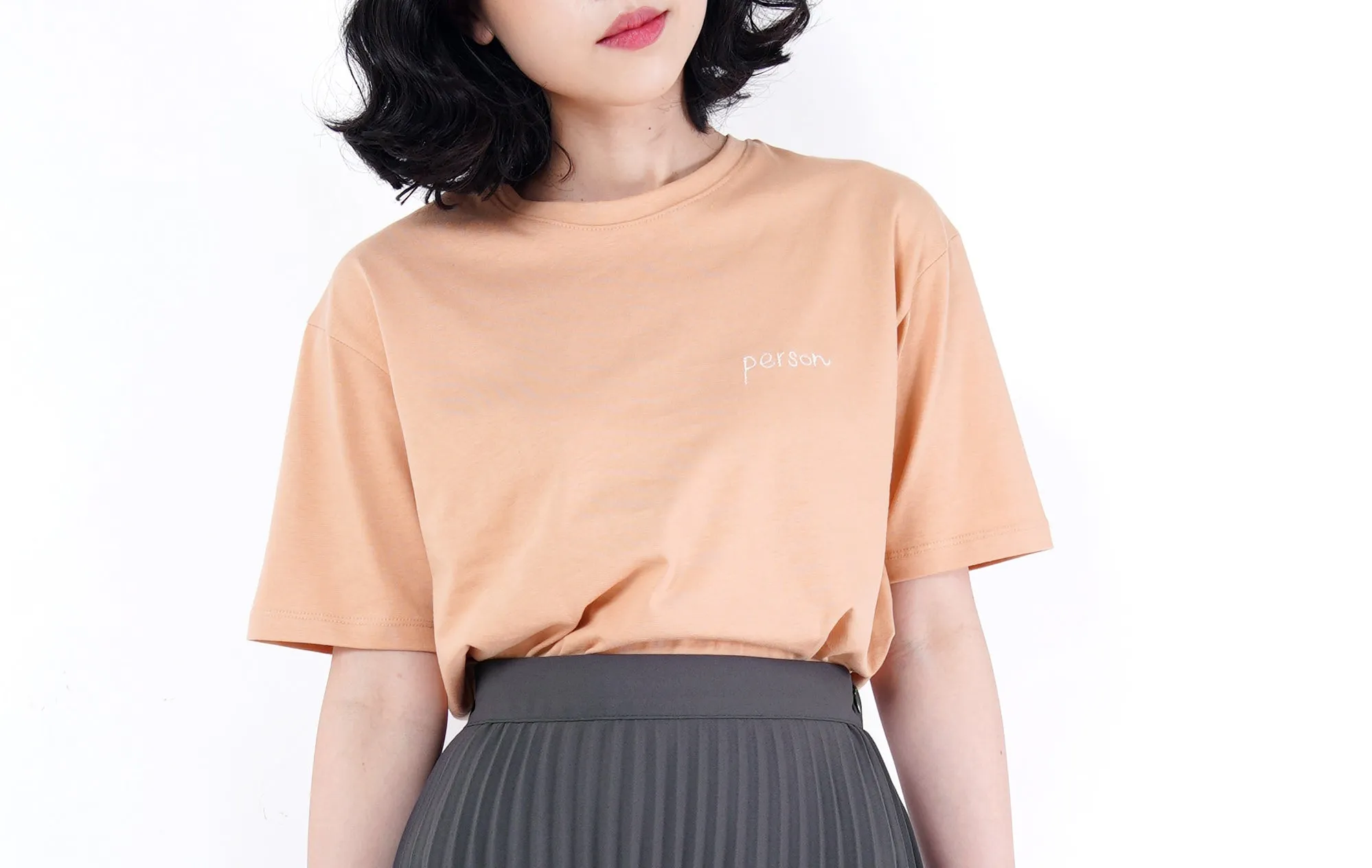 Ivory spring shirt satin blouse