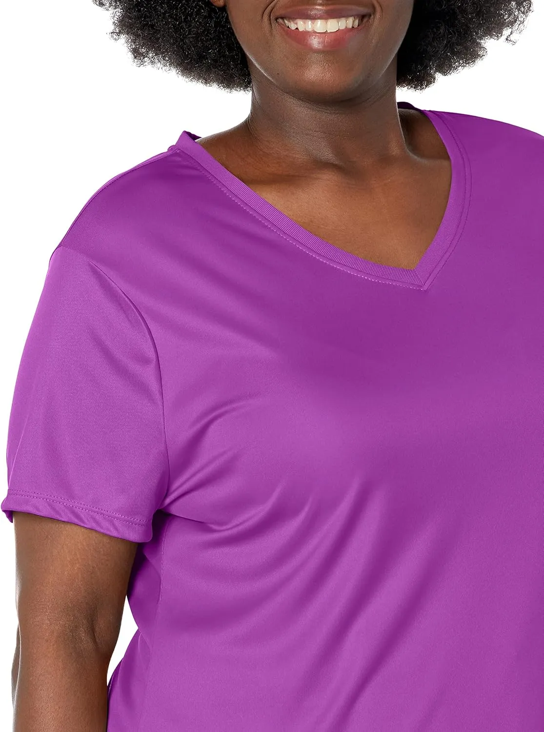 Just My Size Women's Cool Dri V-Neck